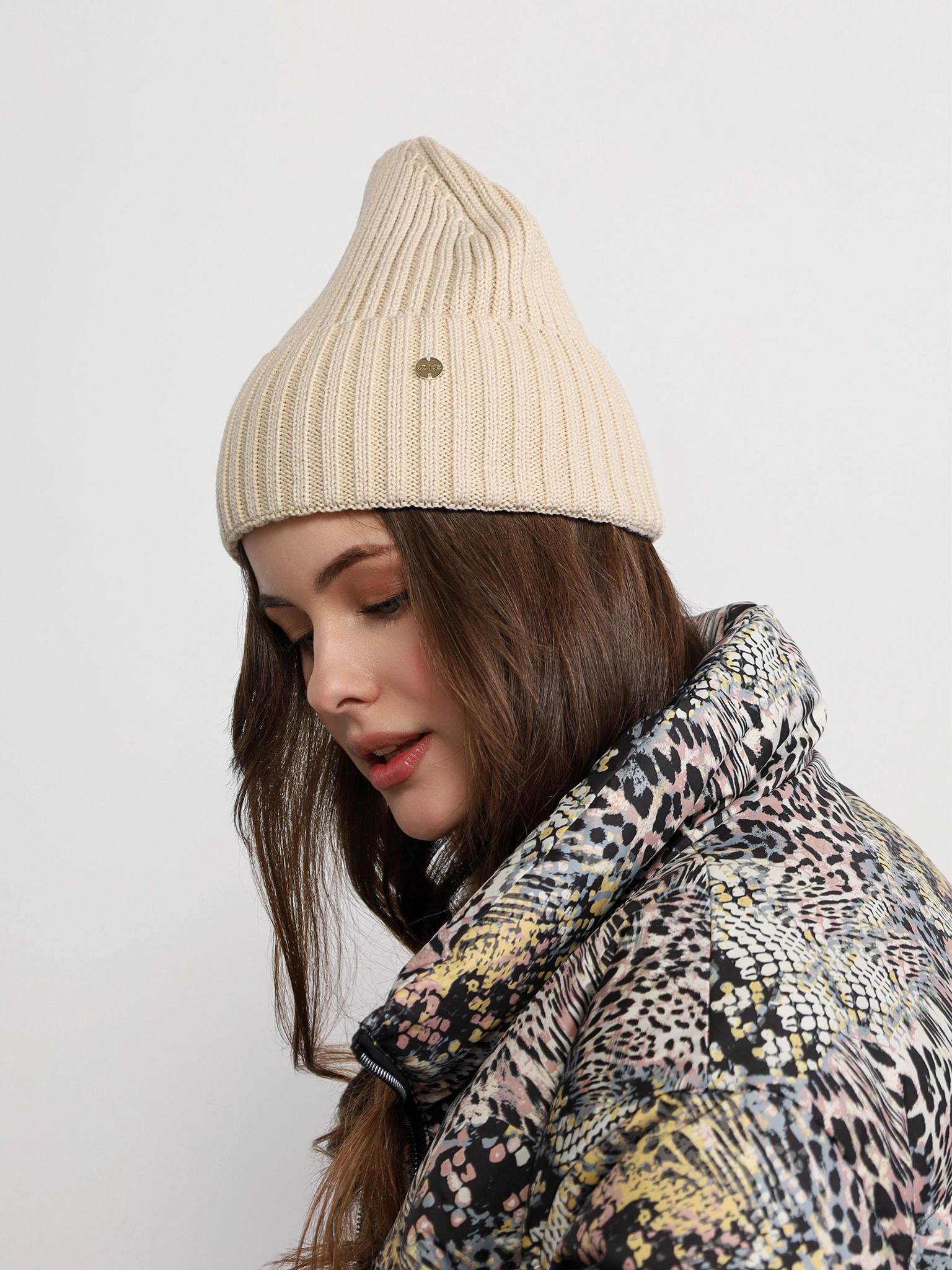 Шапка-бини с отворотом в ассортименте